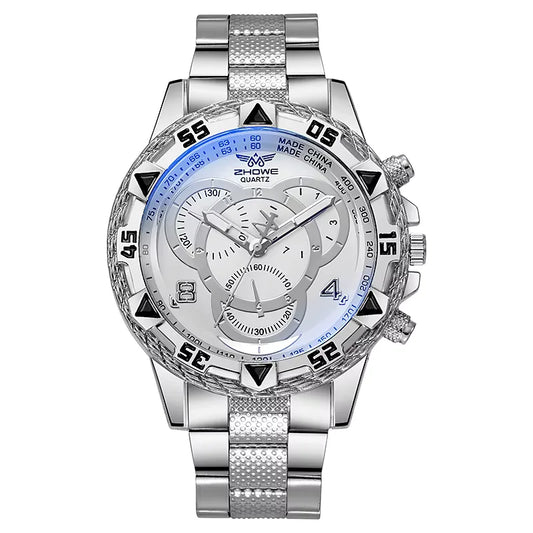 Relógio Masculino Esportivo – Pulseira de Silicone e Mostrador Analógico