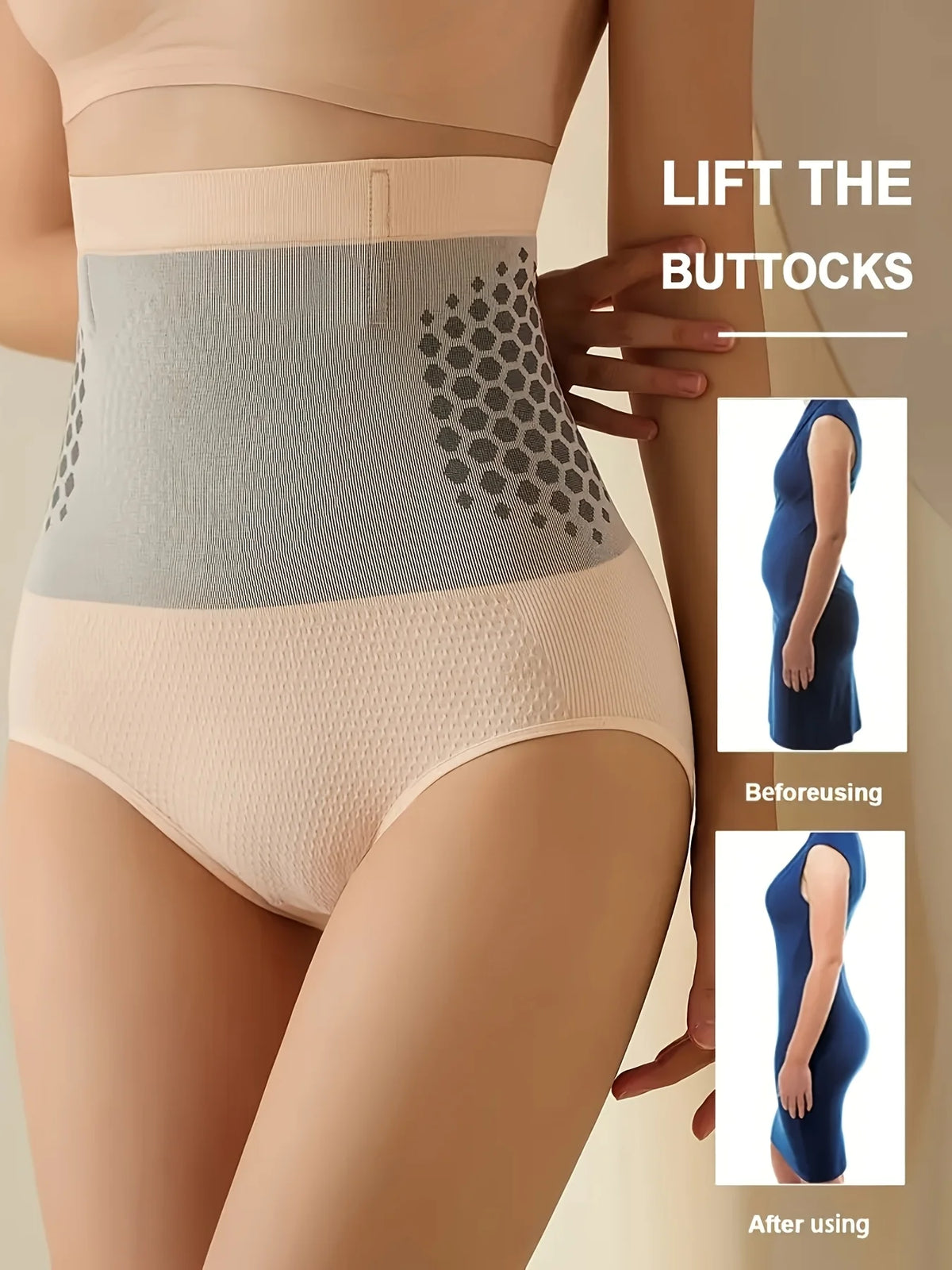Cinta Modeladora Feminina Sem Costura – Cintura Alta e Controle Abdominal