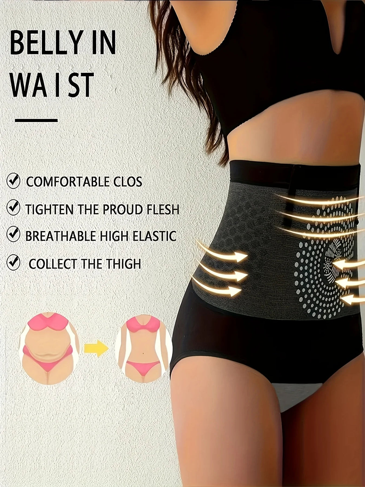 Cinta Modeladora Feminina Sem Costura – Cintura Alta e Controle Abdominal